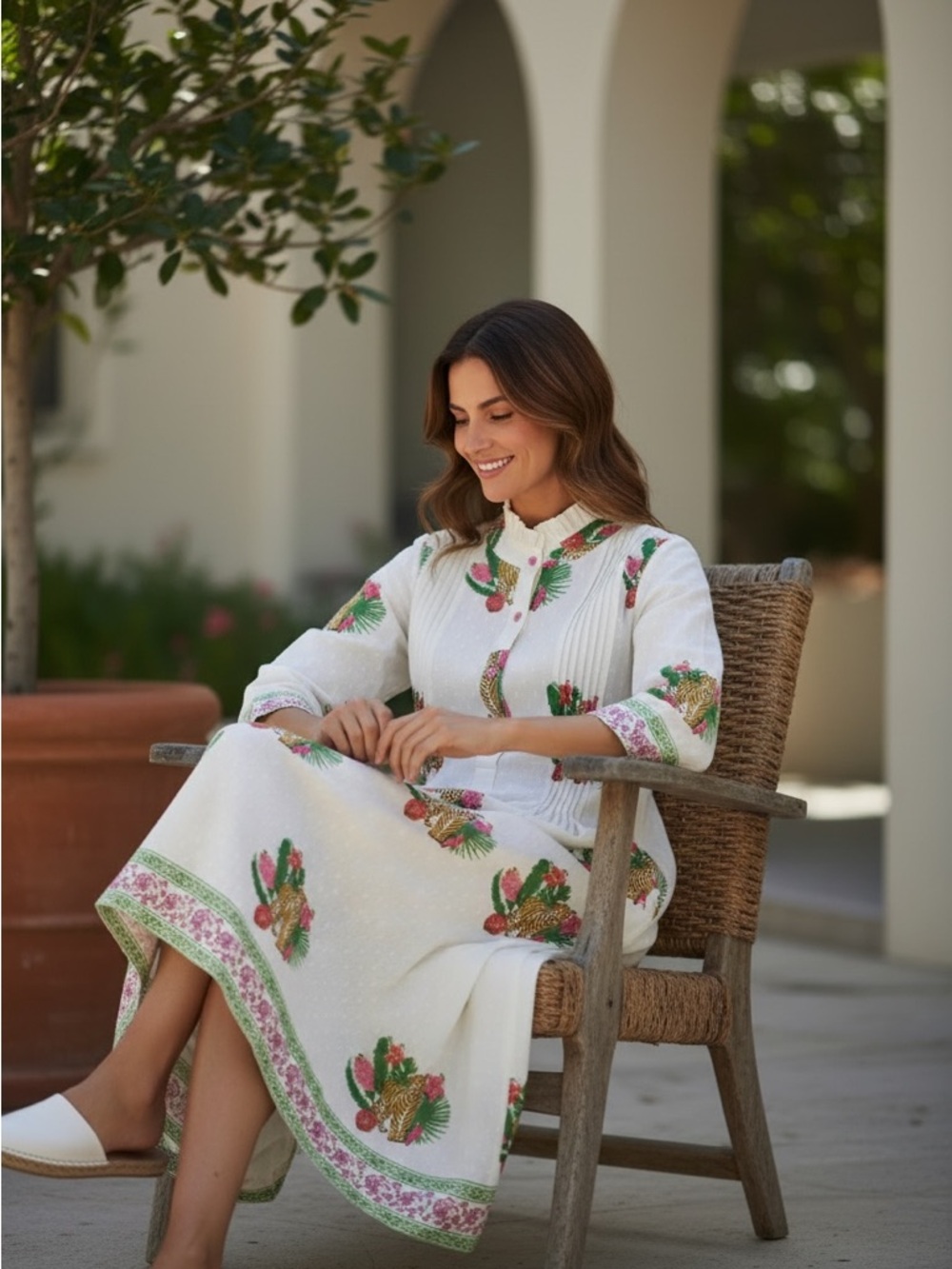 Brisara The Mira Tiger Caftan - Picture 2 of 9